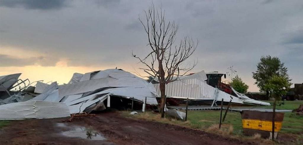 Córdoba: fuertes vientos y caída de granizo en el sur de la provincia