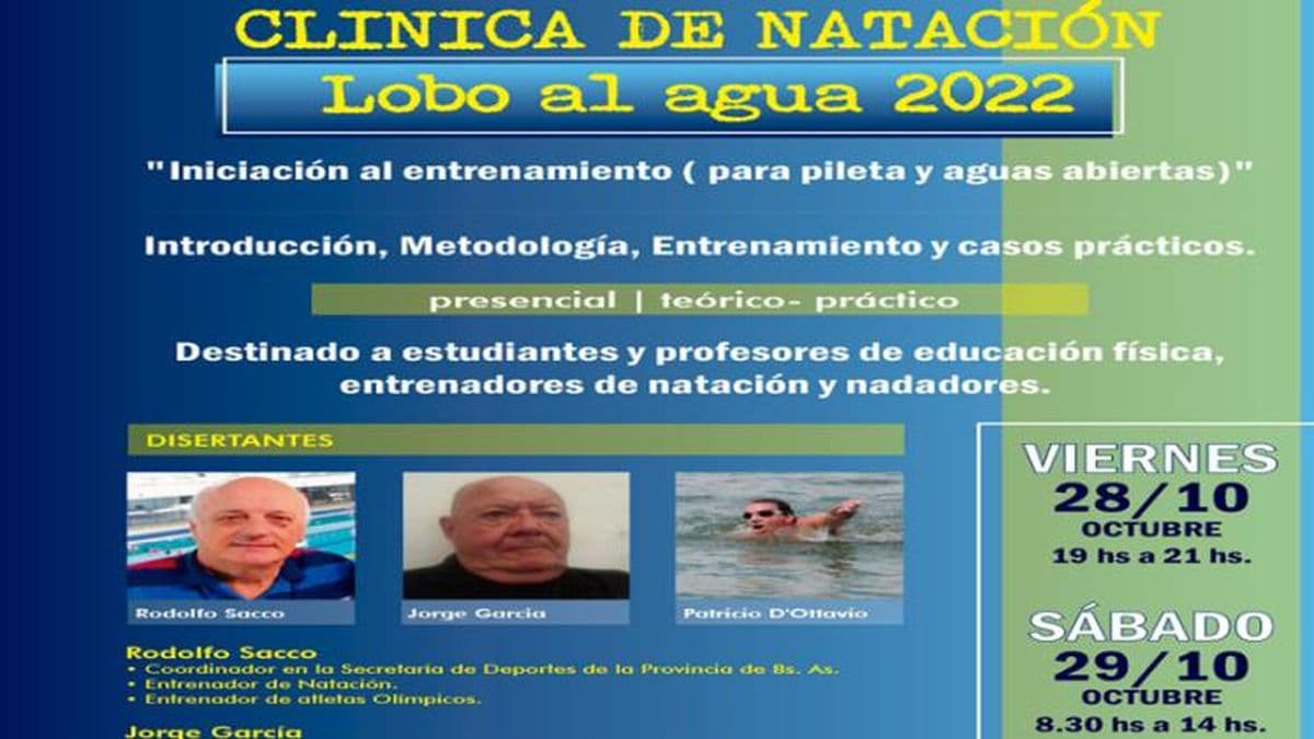 Inscriben para la clínica de natación "Lobo al agua 2022"