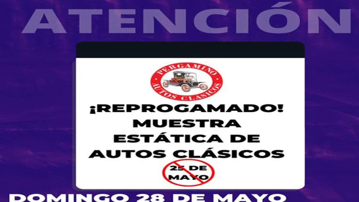 Reprogramaron para el domingo la muestra estática de Pergamino Autos Clásicos