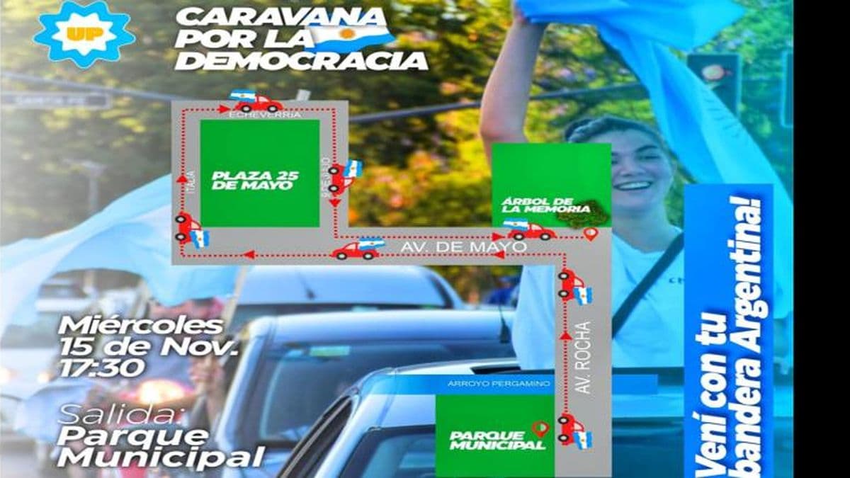 "Caravana por la Democracia" este miércoles en Pergamino