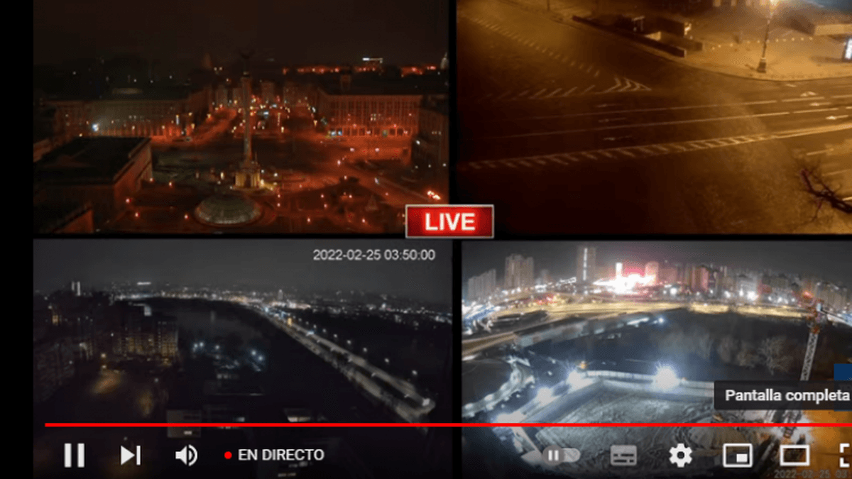 En vivo: calles vacías en Kiev ante un posible ataque ruso