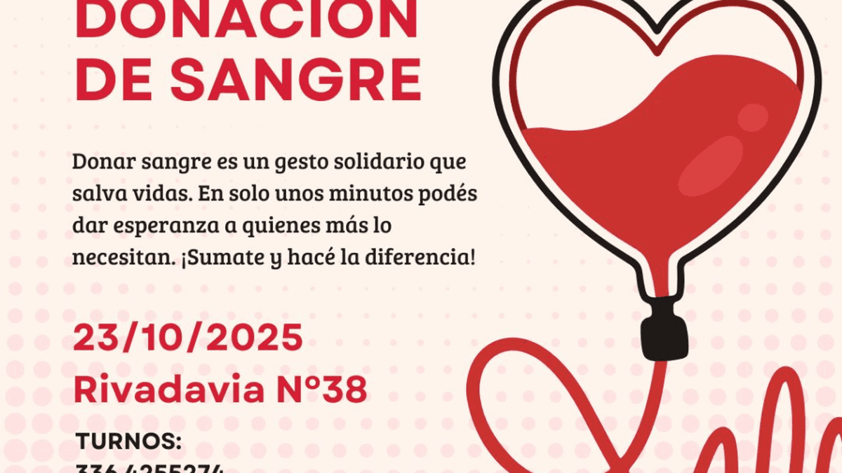 Campaña de donación de sangre en San Nicolás organizada por el Instituto Dámaso Valdés para el Hospital