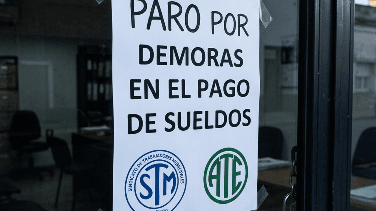 Paro municipal en San Pedro por atraso salarial: gremios frenan actividades hasta el viernes