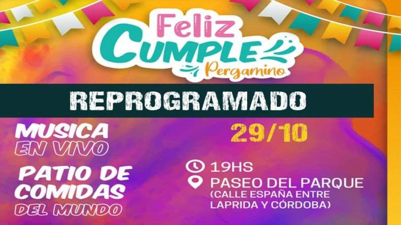 Reprogramaron el festejo del cumpleaños de Pergamino