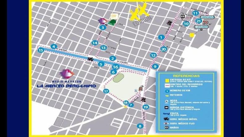 Presentaron el circuito del 20º Medio Maratón La Merced Pergamino