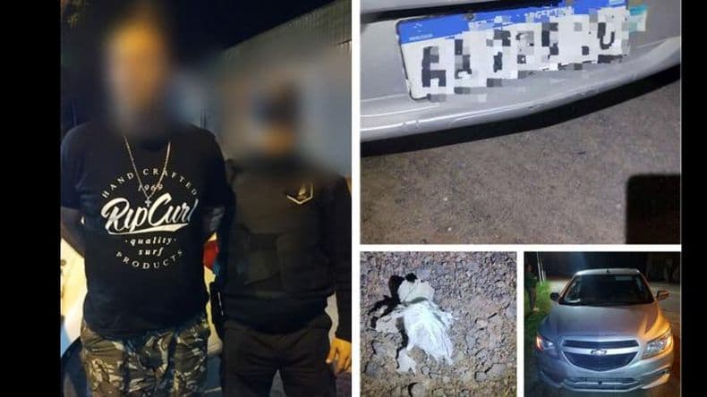 Detuvieron a dos sujetos con un auto robado y cocaína