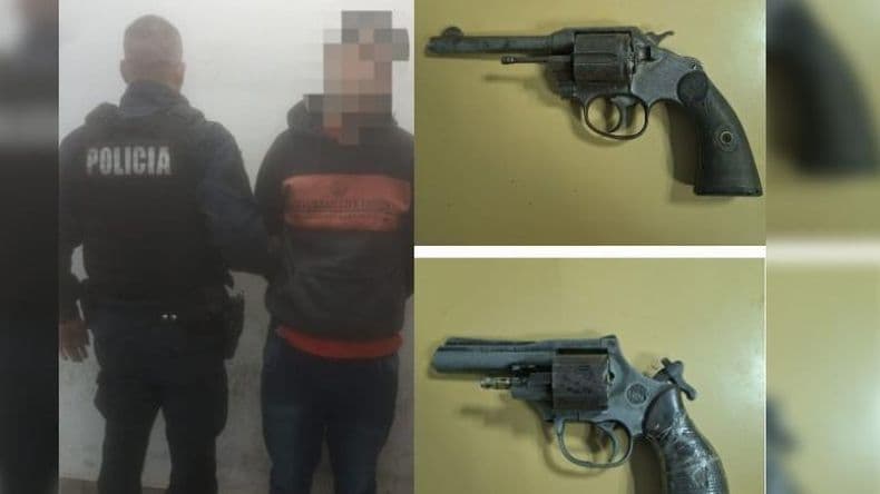 Un sujeto esgrimió un arma de fuego a la Policía, que intervino por una pelea callejera