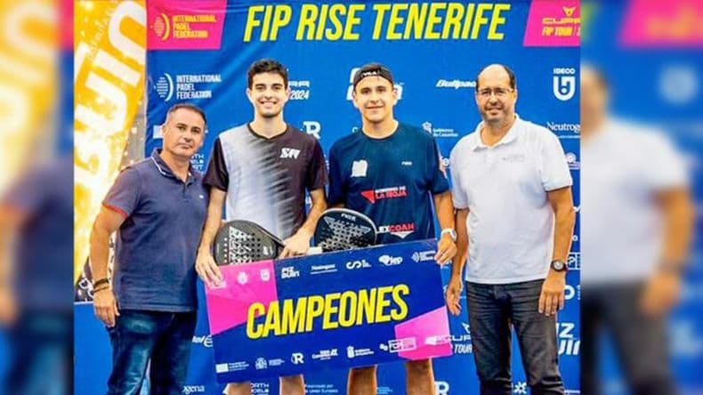 Juan Ignacio De Pascual campeoacuten del FIP Rise Tenerife junto a Matiacuteas D