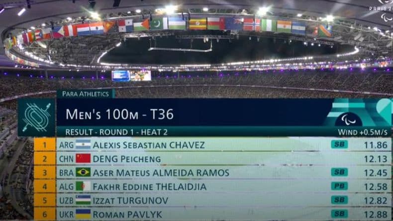 Alexis Chaacutevez clasificoacute a la final de 100 metros en los Juegos Paralia