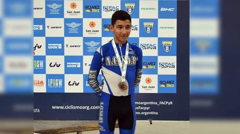 Tercer puesto para Juliano Almeida en el Campeonato Argentino de Pista en San Ju