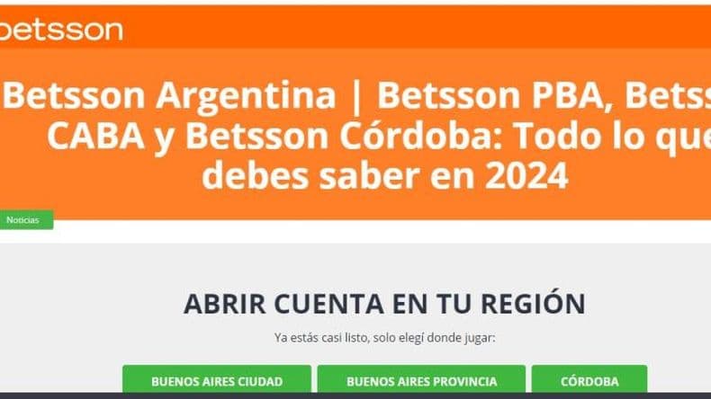 Betsson en Argentina: ¿En qué provincias es Betsson legal para operar?