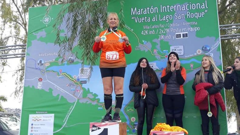Liliana Cassin ganoacute su categoriacutea en el Maratoacuten Internacional Vuel