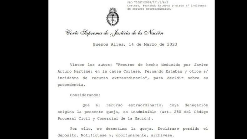 La Corte Suprema confirmoacute la cautelar que pone liacutemites de distancias p
