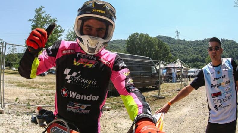 Santiago Arangio corrioacute la segunda fecha del Mundial de Flat Track en Alema