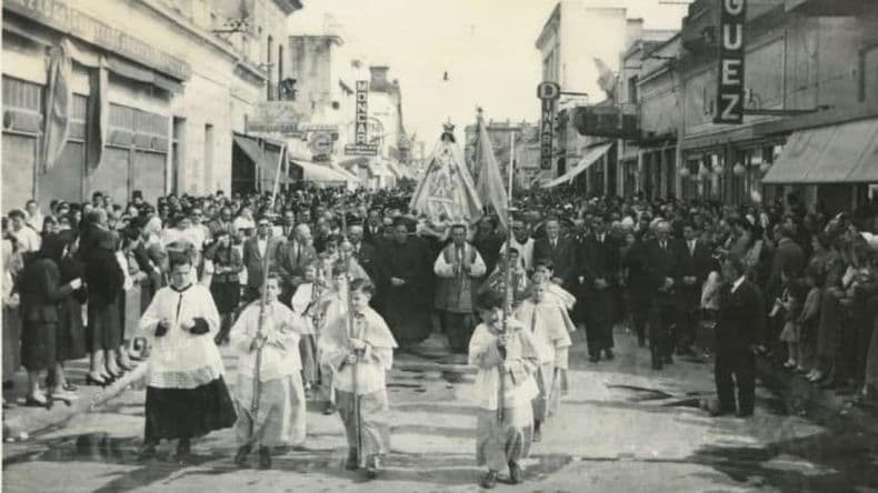Hace 70 antildeos en Pergamino se consagraba a la Virgen de la Merced