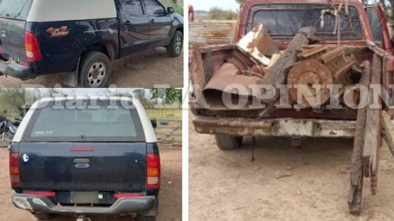 Tres sujetos detenidos por robar postes de luz y chapas en Alfonzo