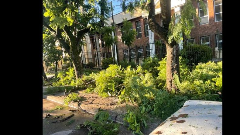 Maacutes fotos de la tormenta que registroacute vientos de hasta 80 kmh
