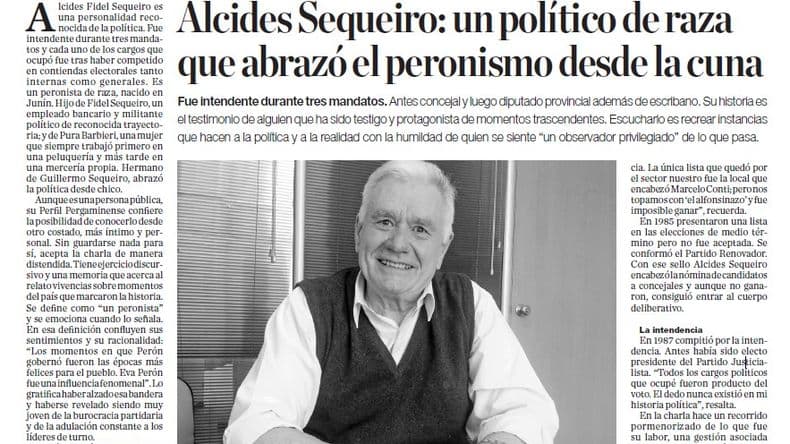 La sección Perfiles Pergaminenses se publica en forma ininterrumpida desde hace 