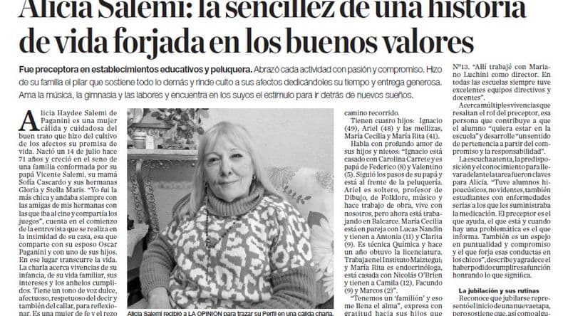 La sección Perfiles Pergaminenses se publica en forma ininterrumpida desde hace 