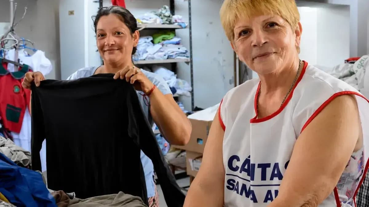 San Nicolás: Cáritas pidió colaborar con donaciones en buen estado para ayudar a más familias
