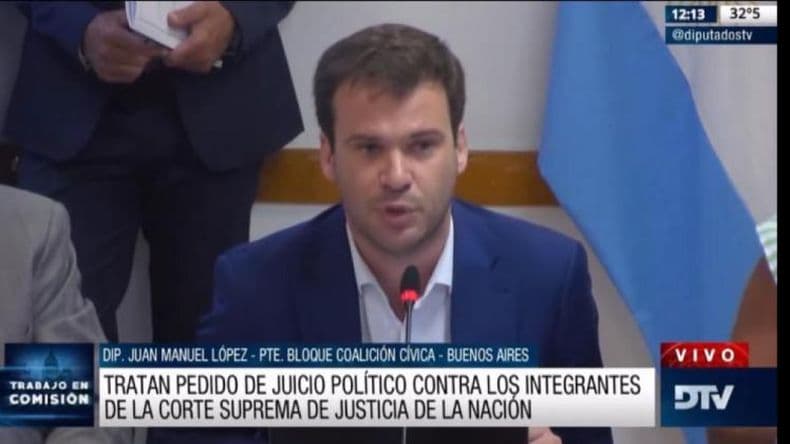 El diputado Juan Manuel López.