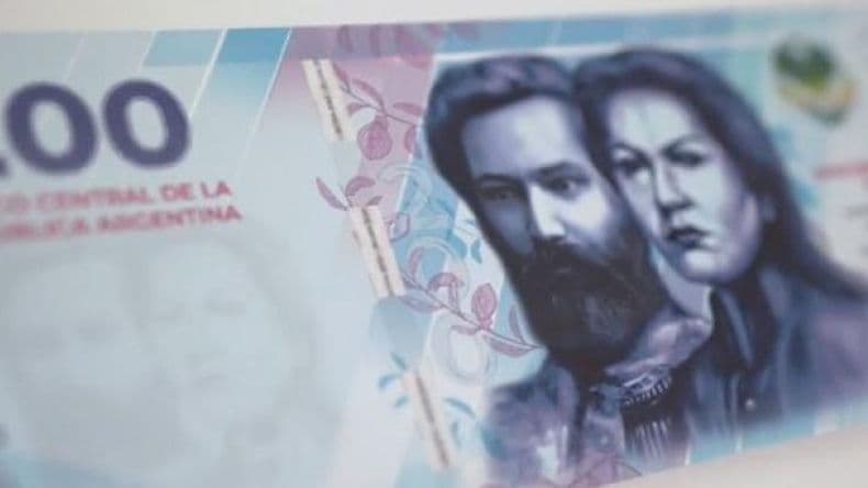 El flamante billete de 200 pesos.
