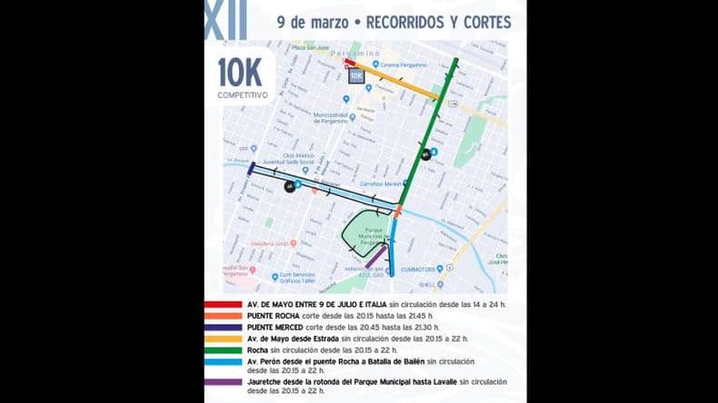 El recorrido de los 10 kilómetros.