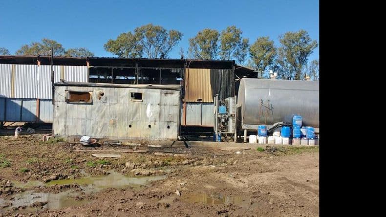 Un incendio accidental ocasionó importantes pérdidas en un tambo