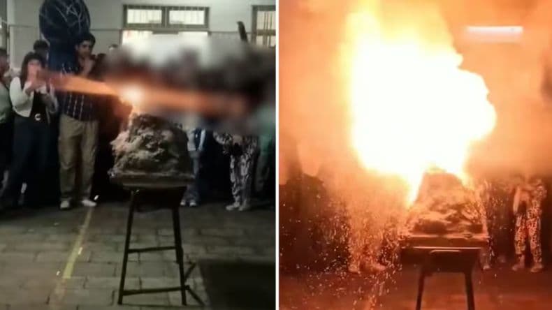 Cómo estaba hecha la maqueta del volcán que explotó en Rancagua y por qué fue tan peligrosa