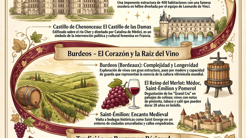 Francia a través de la copa: un recorrido por los paisajes y sabores del Viejo Mundo