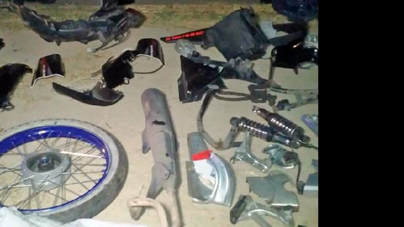 Dos detenidos con partes de motos robadas