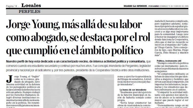 La sección Perfiles Pergaminenses se publica en forma ininterrumpida desde hace 