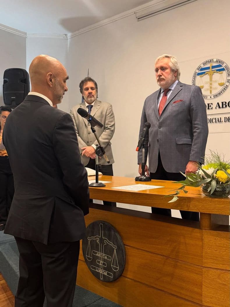 Pablo Santamarina y Mariángeles Villalba juraron como nuevos magistrados del Departamento Judicial Pergamino