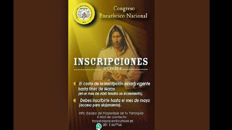 Continúa abierta la inscripción para el Congreso Eucarístico