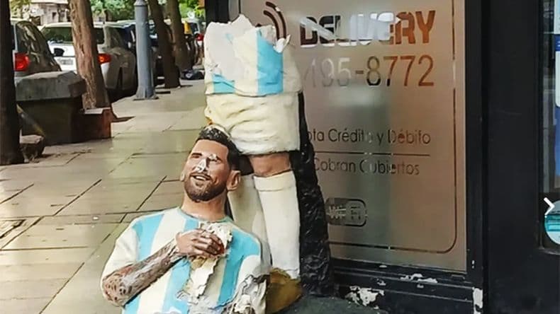 ¡Con Lionel Messi no! Destrozaron una estatua del rosarino en Mar del Plata