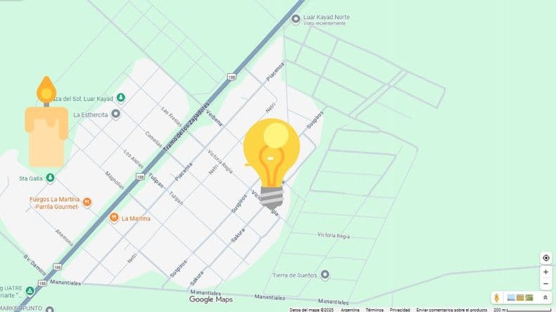 En el barrio Luar Kayad hay un sector sin luz desde las 19:00 a pesar del cese de la lluvia