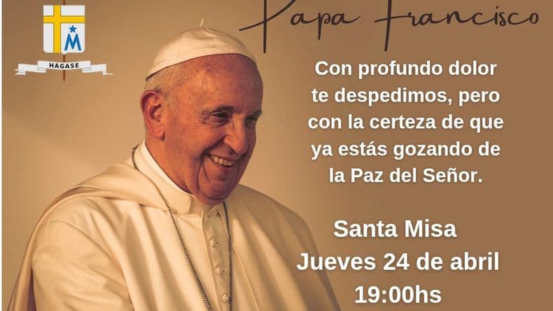 Monseñor Hugo Santiago presidirá una misa por el eterno descanso del Papa Francisco