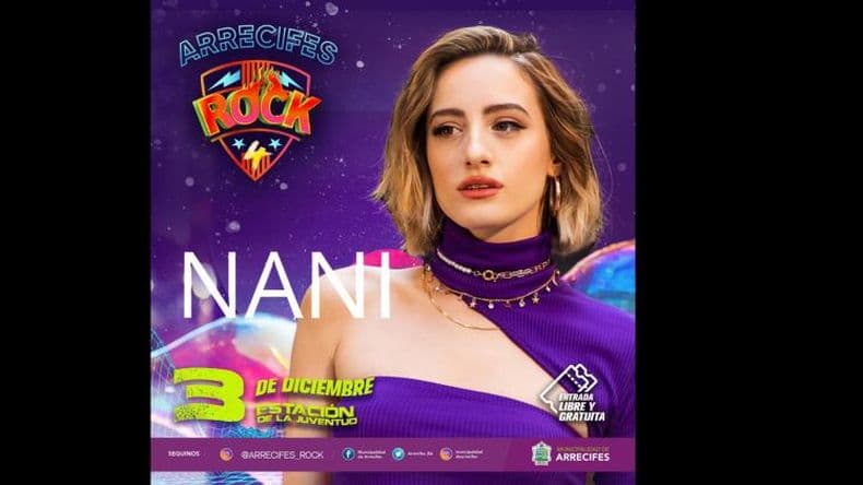 Nani será artista central del Festival "ArrecifesRock"