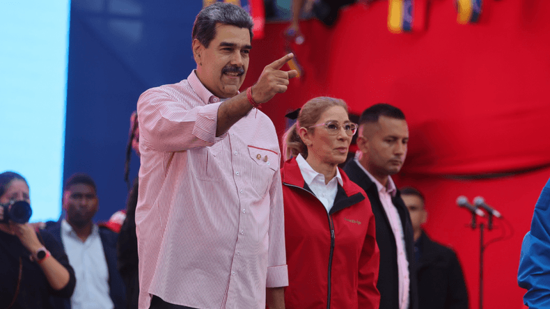 Nicolás Maduro y su esposa