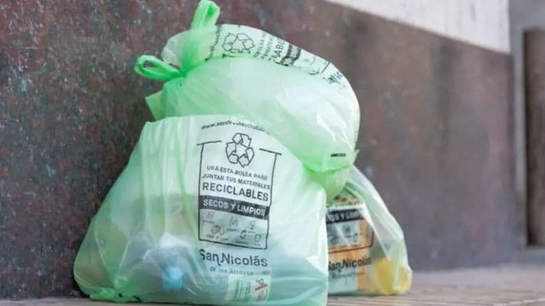 Este jueves en el Centro de San Nicolás sólo deben sacar los residuos reciclables
