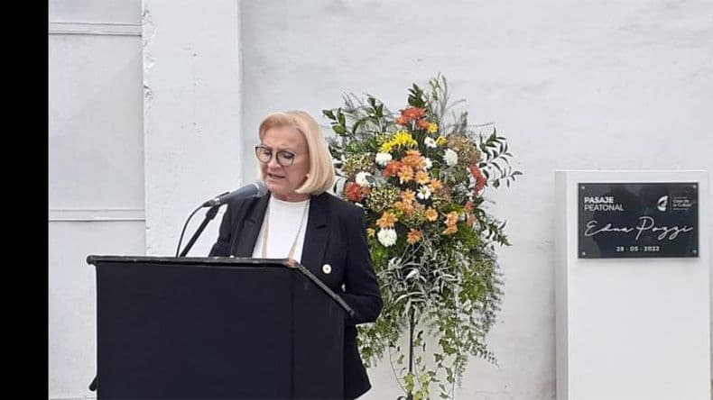 Quedó inaugurado el Pasaje Peatonal "Edna Pozzi" de la Casa de la Cultura