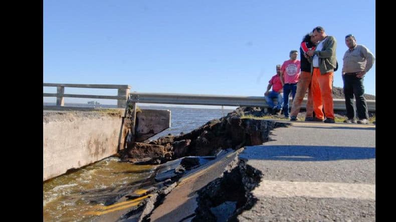 Está cortada la ruta Nº 188 por la rotura de puente de Lincoln