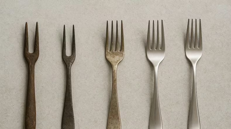Cómo el tenedor superó siglos de rechazo para convertirse en un elemento único en la gastronomía