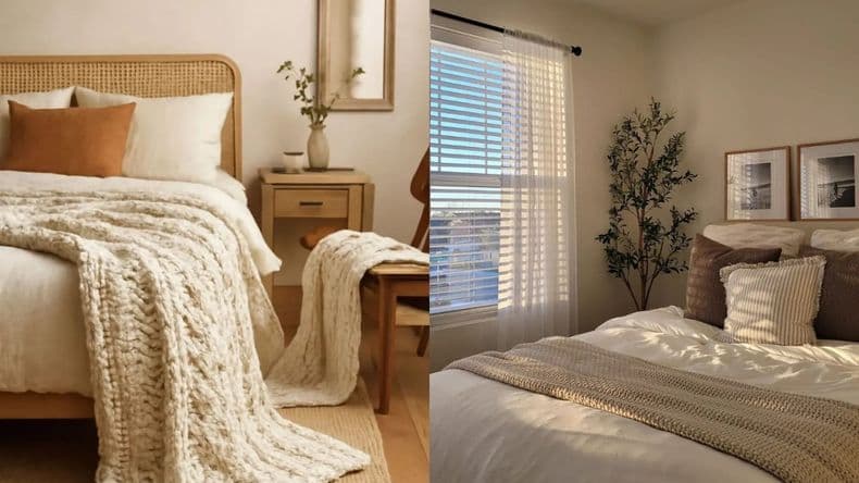 Bouclé, pana y franela: los mejores textiles de otoño para el dormitorio