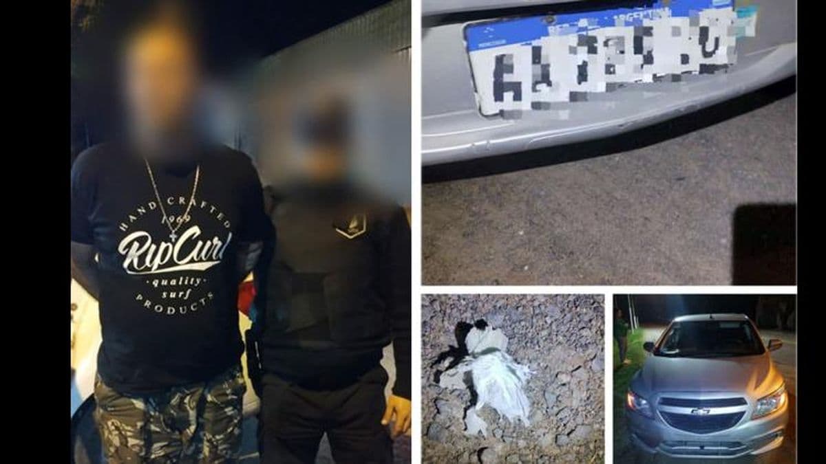 Detuvieron a dos sujetos con un auto robado y cocaína