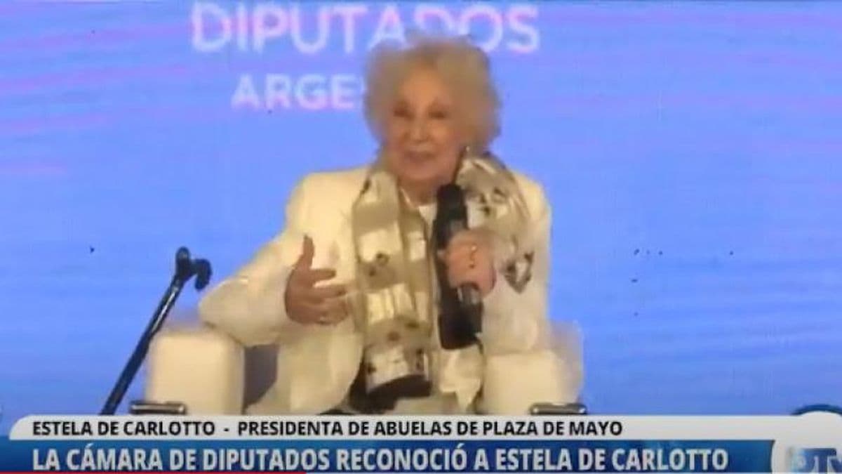 Diputados reconoció a Estela de Carlotto con la mención de honor "Juan Bautista Alberdi"