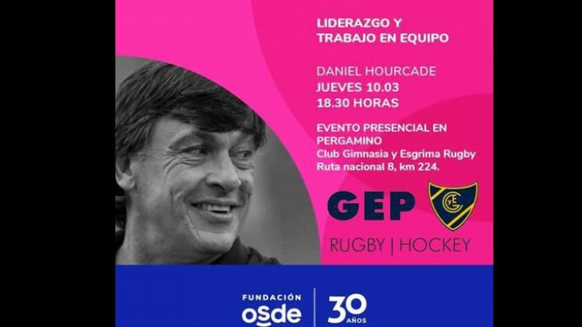 Daniel Hourcade en Pergamino: brindará una charla de liderazgo y trabajo en equipo