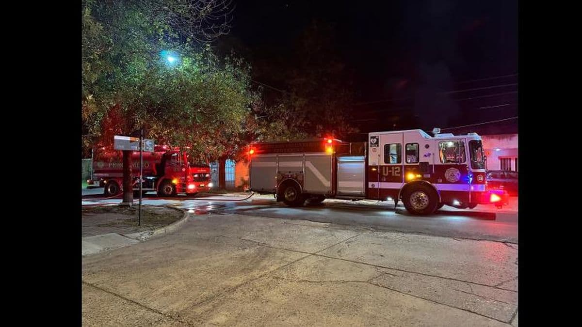 Voraz incendio de un depósito de cartones en el barrio Hernández