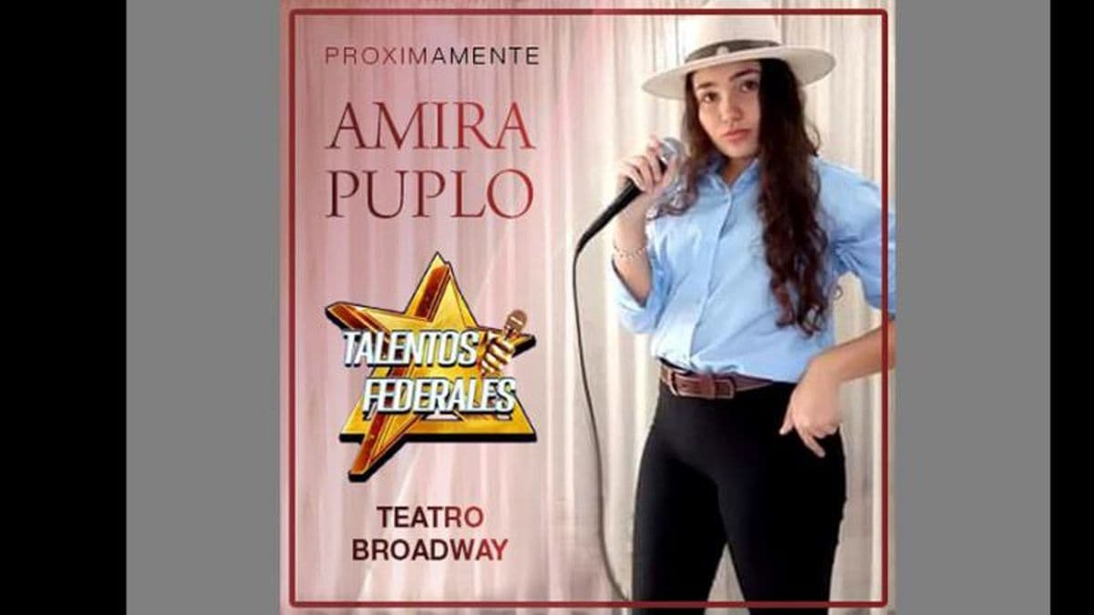 Amira Puplo participará del concurso "Talentos Federales"