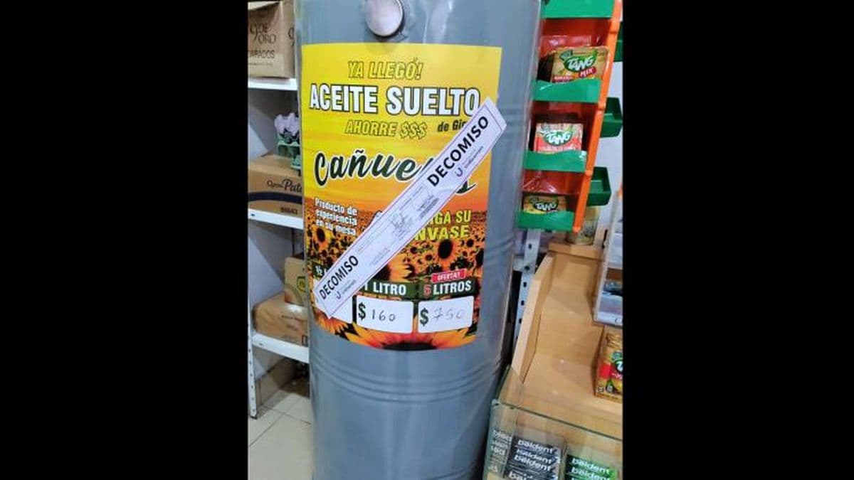 Reiteran la prohibición de vender aceite comestible a granel